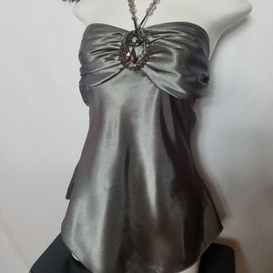 Silver Charlotte Russe embellish top.
